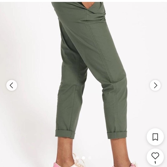 Vuori Rip Stop Pants Women’s Small Army Green Like New! Spring or Summer Ankle - Picture 5 of 15